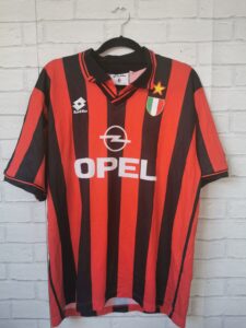 AC MILAN 1996 1997 HOME ORIGINAL LOTTO VINTAGE ITALY FOOTBALL SHIRT ADULT XL