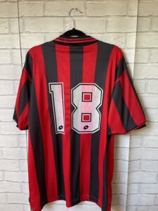 AC MILAN 1994 1995 HOME PLAYER ISSUE FOOTBALL SHIRT #18 BAGGIO LOTTO ADULT LARGE