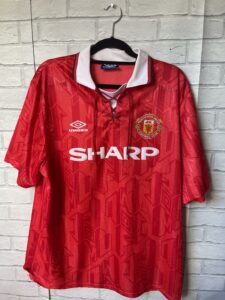 Manchester United 1992 1994 Home Original Umbro Vintage Football Shirt Adult XL