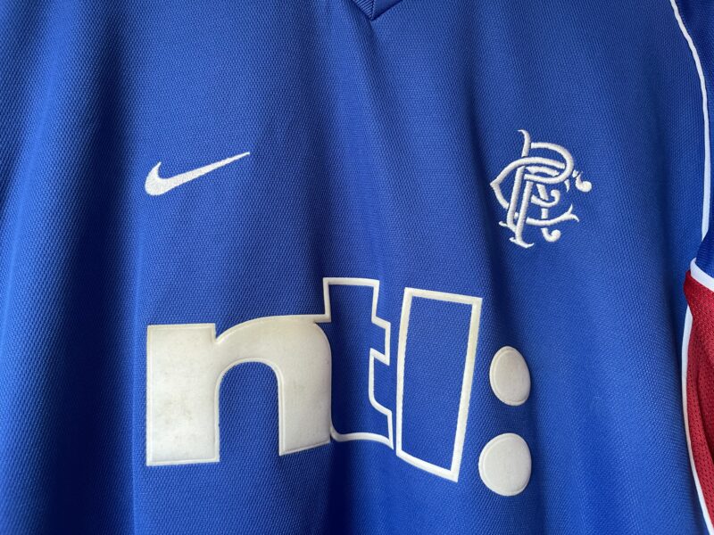 Rangers Glasgow 2001/2002 Home Football Shirt Soccer Jersey Nike Men's Size  XL