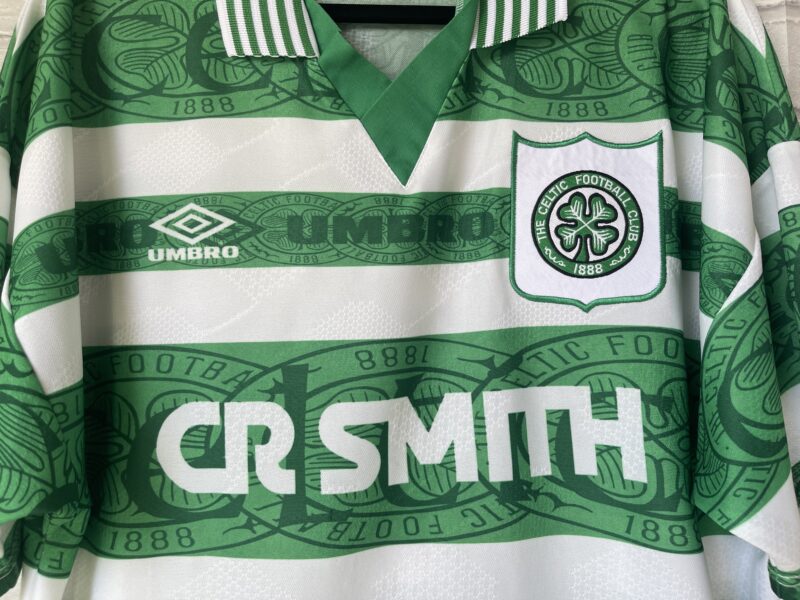 Celtic Home football shirt 1995 - 1997. Sponsored by CR Smith