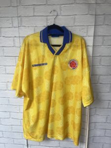 Colombia 1994 Home National Football Shirt Original Umbro – Adult XXL – MINT