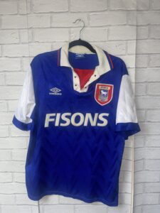 Ipswich Town 1992 1994 Home Football Shirt Original Umbro Fisions Adult Medium