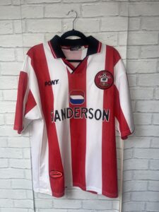 Southampton FC 1997 1999 Home Football Shirt Pony Original Saints – Adult Large