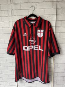 AC Milan 1999 2000 Home Football Shirt Adidas Centenary Calcio Maglia – Large