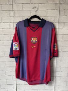 Barcelona 2000 2001 Home Football Shirt Nike Authentic – Size Large