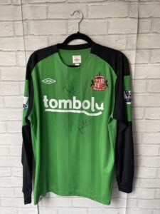 Sunderland 2010 2011 Goalkeeper Shirt #1 Gordon Player Signed L/S Umbro – Large