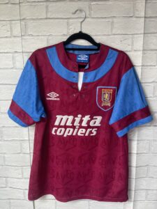 Aston Villa 1992 1993 Home Football Shirt Original Umbro Mita Copiers Adult Medium