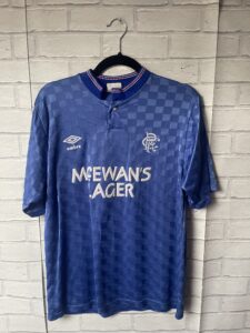 Glasgow Rangers 1987-1990 Home Football Shirt Original Umbro Vintage Size Medium