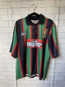 Aston Villa 1993 1995 Away Football Shirt Original Asics Muller – Adult Large