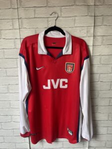 Arsenal 1998 2000 Home Football Shirt Rare Long Sleeve Original Adidas Adult XXL