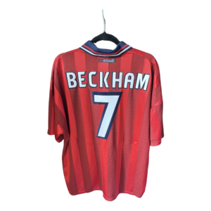 England Away Football Shirt 1997 1999 #7 Beckham Umbro Original World Cup – XXL