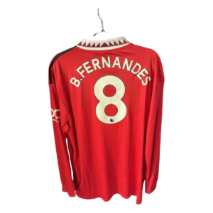 Manchester United 2022-2023 Home Football Shirt #8 Fernandes BNWT Long Sleeve XL