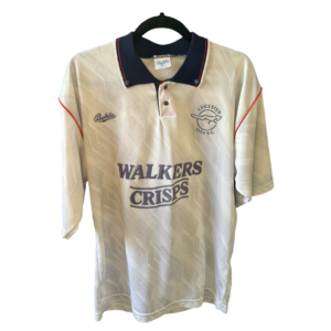 Leicester City 1990 1992 Away Football Shirt Bukta Walkers Crisps – Adult Medium