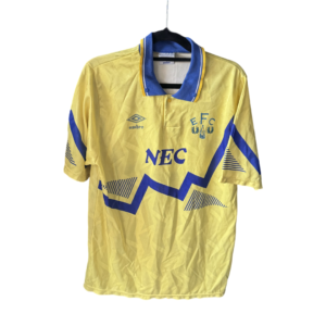 Everton 1990 – 1992 Away Football Shirt Original Umbro Vintage – Adult Small VGC