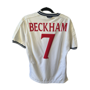 England Home Football Shirt 1999 2001 #7 Beckham Umbro Original – Adult Medium